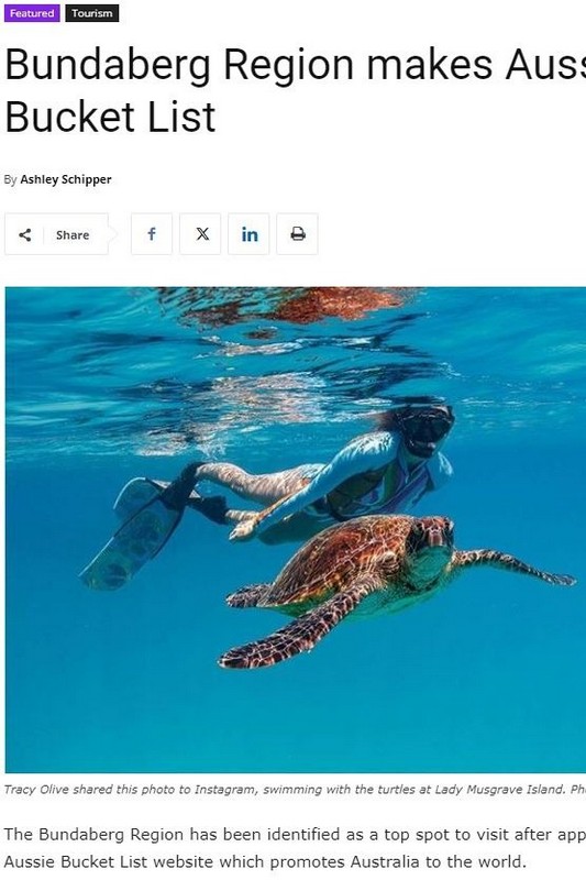 Bundaberg Region Makes Aussie Bucket List!